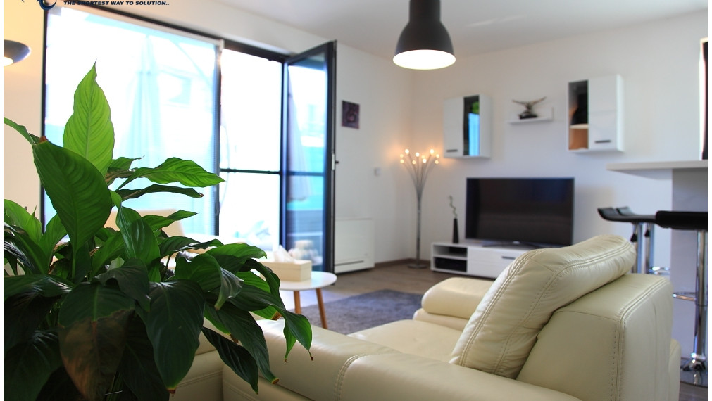 Na predaj nadštandardný 2 izbový byt v novostavbe s terasou a predzáhradkou