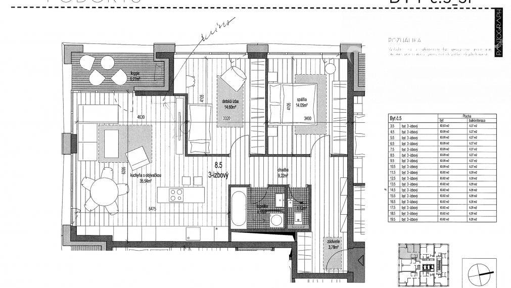 Na predaj luxusný 3 izbový byt v modernej novostavbe - Mlynské Nivy, Bratislava