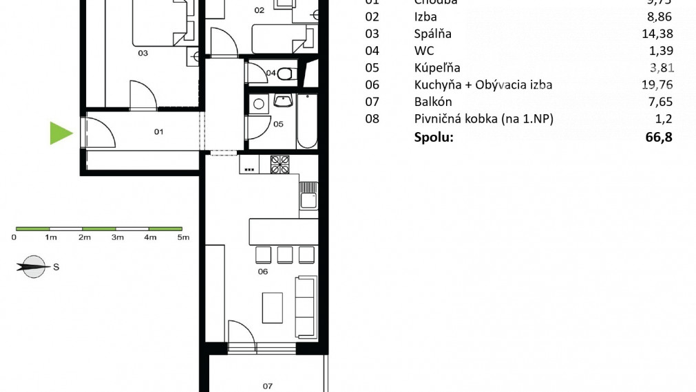 Na predaj 3-izbový byt s terasou na Dúbravčickej ulici, Bratislava - Dúbravka
